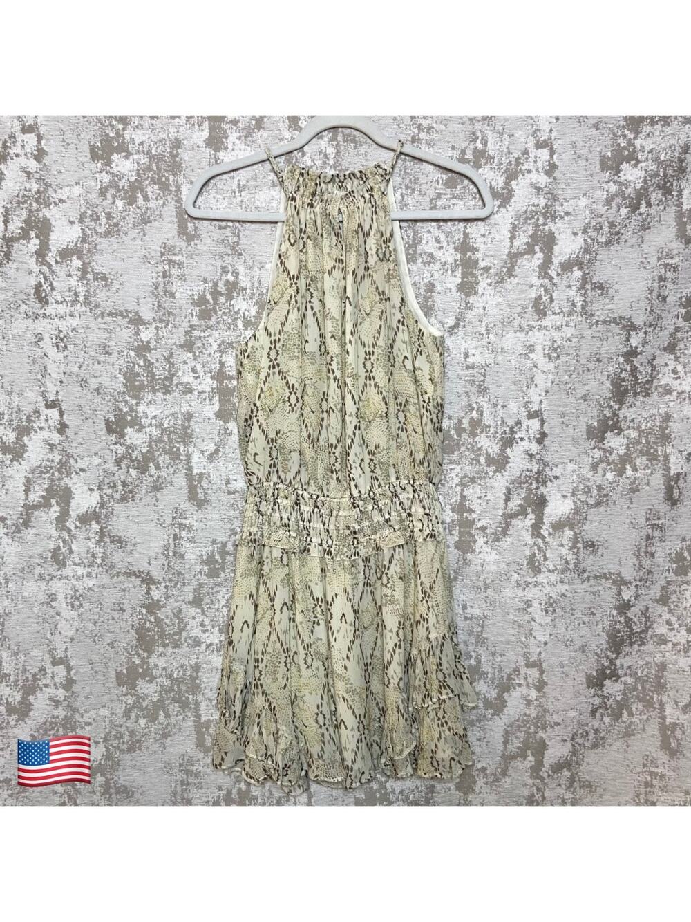 Ramy Brook Jewel Printed Mini Dress in Natural Snake